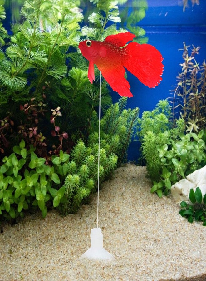 Besimple Artificial Silicone Betta Fish Tank Decoration, Aquarium Fake Fish High Simulation Lifelike Floating Betta Fish Tank Ornament - Image 4